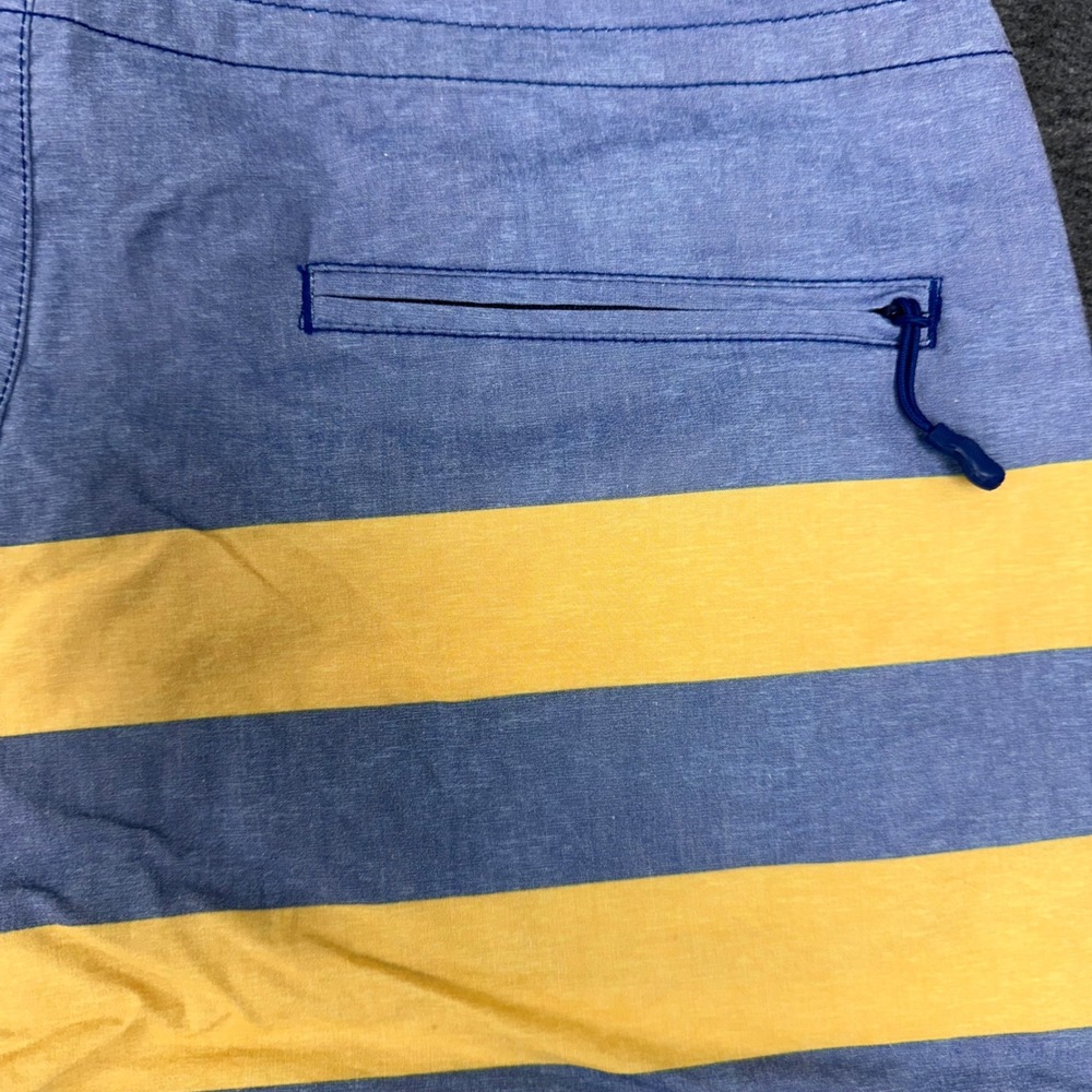 Roundtree & Yorke Swim Trunks Striped Drawstring Swimwear Blue Shorts Size‎ 34 - Picture 11 of 11